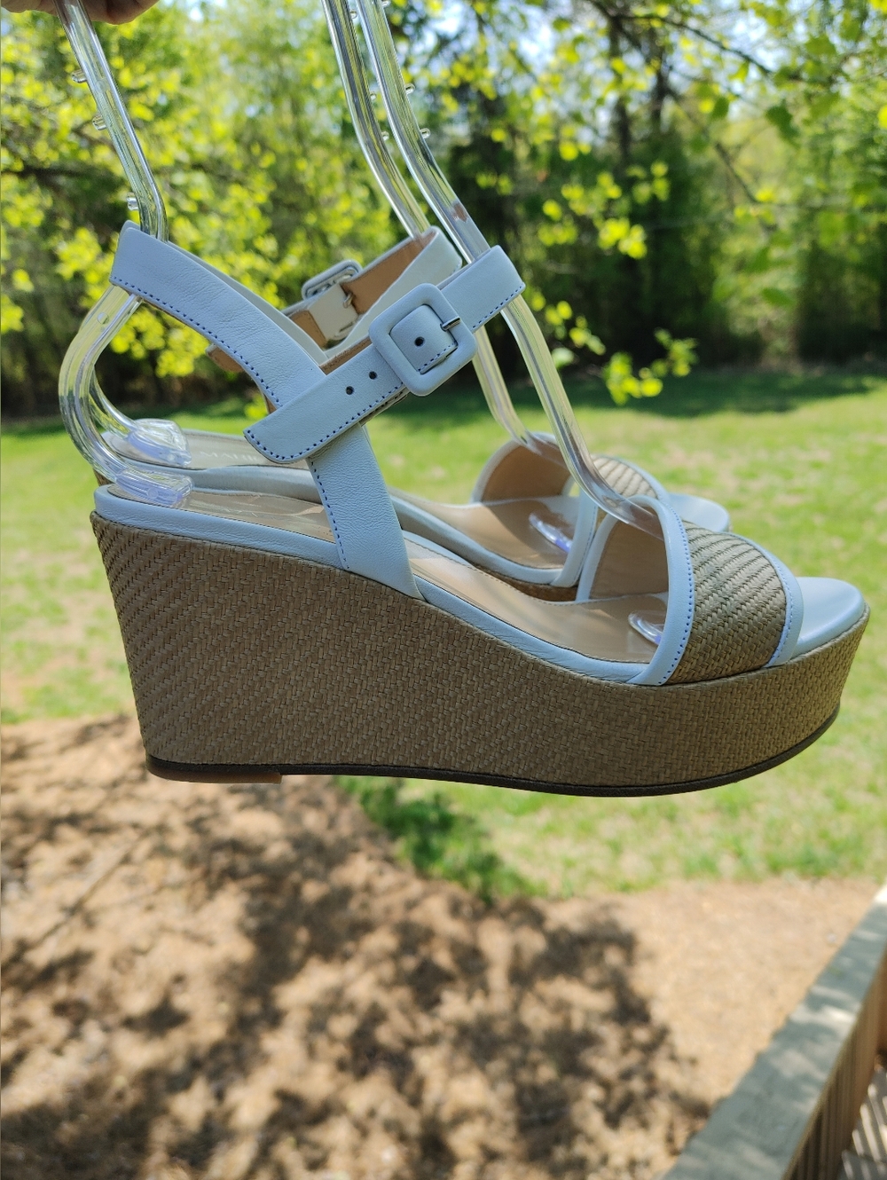 Marion Parke Imogen Wedge Sandals, White 38.5 - Picture 12 of 16